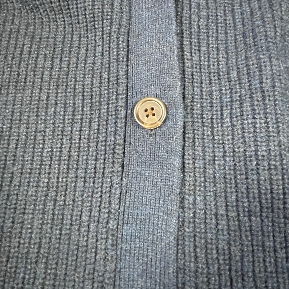 Orvis Cardigan Sweater Size Small Blue Wool Blend Button Up Casual Grandpa - Picture 3 of 10